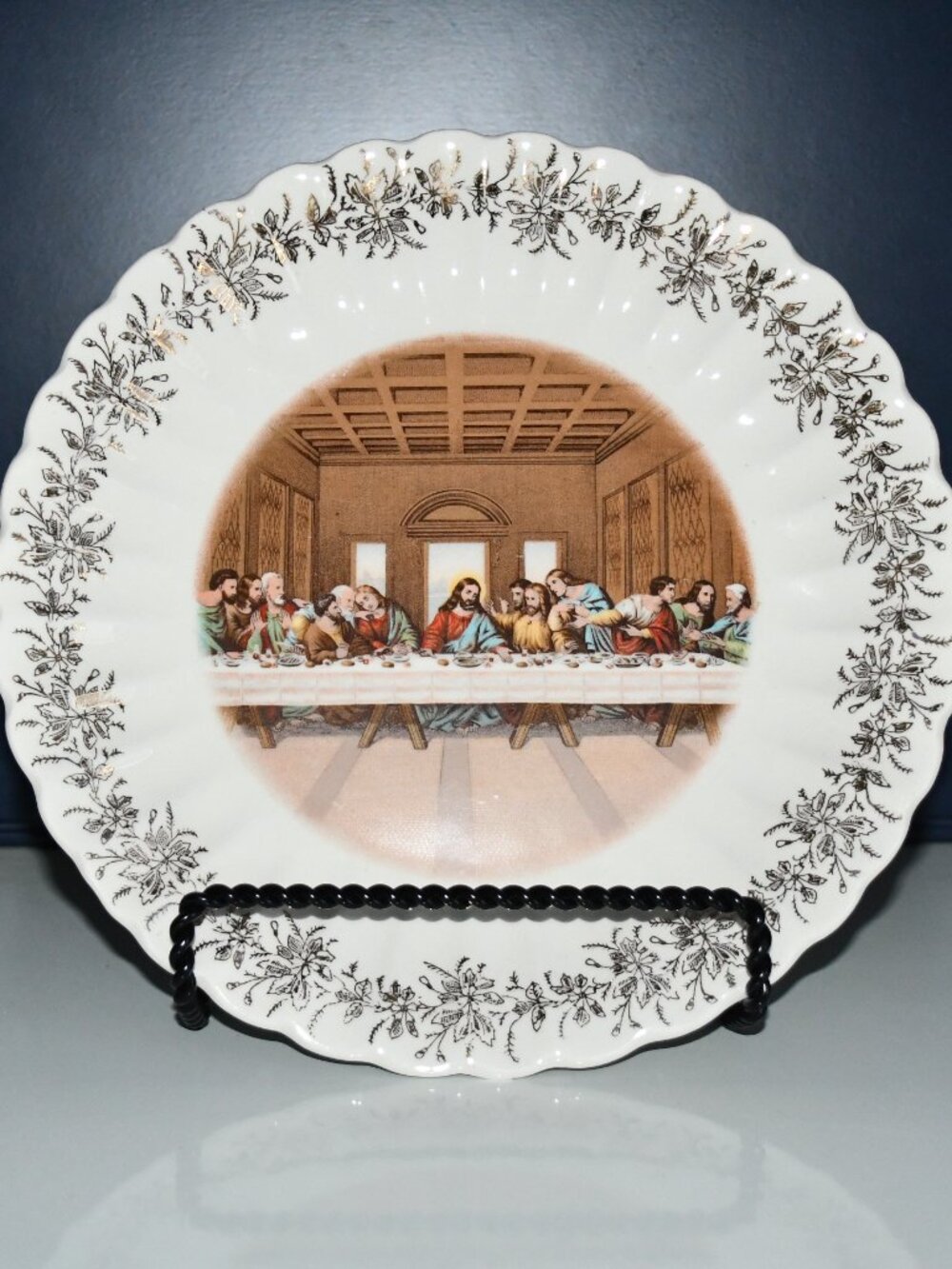 Vintage Sanders Mfg Co Lord's Supper Collectors Plate